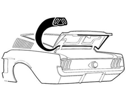 Daniel Carpenter 1967-68 Fastback Trunk w/s C7ZZ-6343720