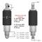 Ridetech Rear HQ Shockwaves, 7000 Series with 5.2" stroke and 1.7" eye 21150701