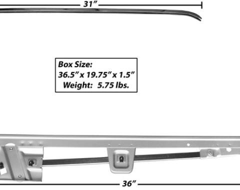 Dynacorn 67-68 Door Window Frame Kit RH Conv 3614CA