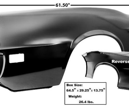 Dynacorn 70 Full Quarter Panel RH Convertible Weld-Thru Primer 3647WXWT