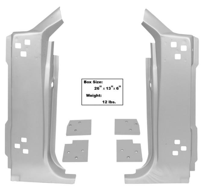 Dynacorn 67-68 a Pillar Pair 6 Pcs Kit Weld-Thru Primer 3625MWT