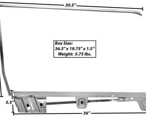 Dynacorn 67-68 Door Window Frame Kit RH Cp 3614AA
