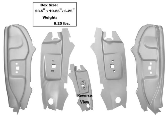 Dynacorn 67-68 B Pillar 4pcs / Set Lower Section Weld Through Primer 3644BWT