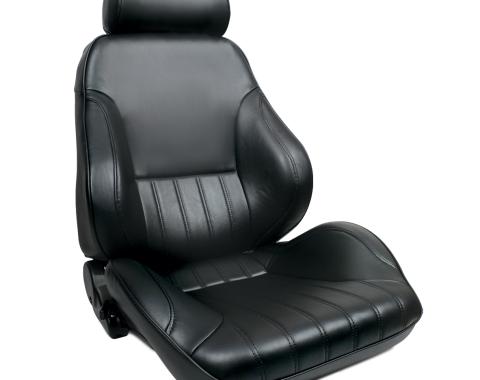 Procar Rally&reg; Smoothback Leather Passenger-Right Black Traditional Recliner Seat 80-1000-51RS-LEATHER