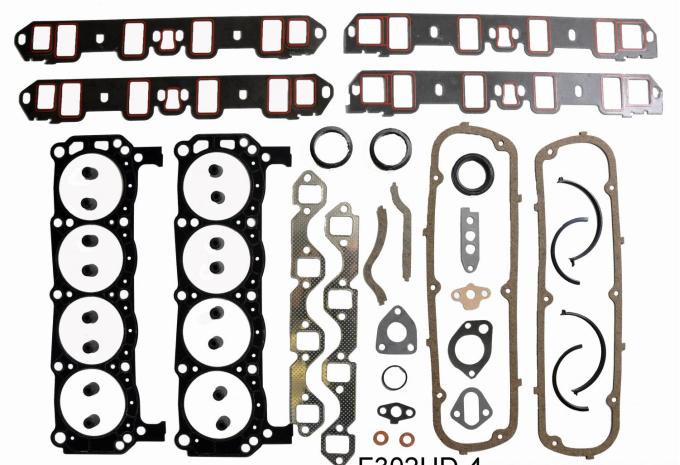 Enginetech Engine Kit Gasket Set with Heavy Duty Head Gaskets and Rear Main Seal F302HD4
