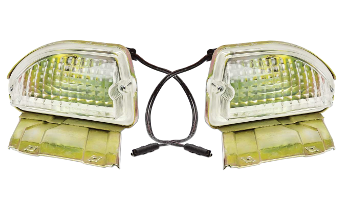 Redline Restomotive® 1970 Ford  Mustang (Except Shelby) Left and Right Hand Parking Lamp Assembly with Clear Lens