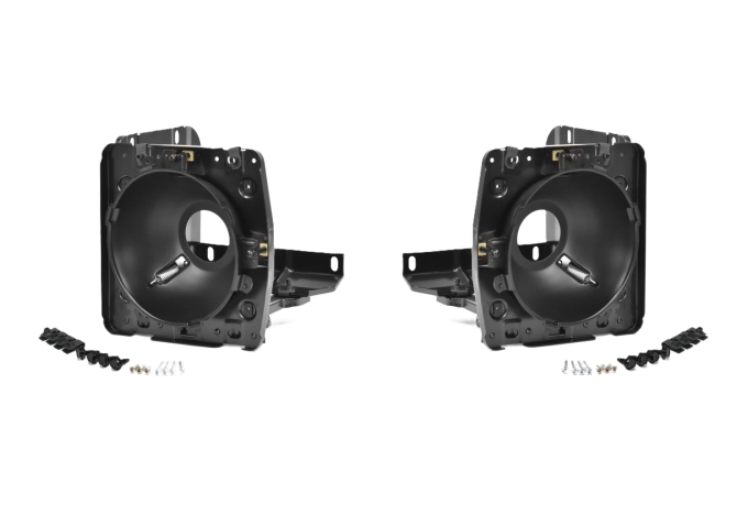 Redline Restomotive® 1971-1973 Ford Mustang Left and Right Hand Headlamp Housing with Mounting Ring
