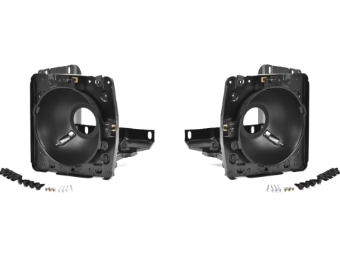 Redline Restomotive® 1971-1973 Ford Mustang Left and Right Hand Headlamp Housing with Mounting Ring
