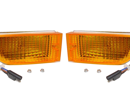 Redline Restomotive® 1971-1972 Ford Mustang Left and Right Hand Amber Parking Lamp Assembly