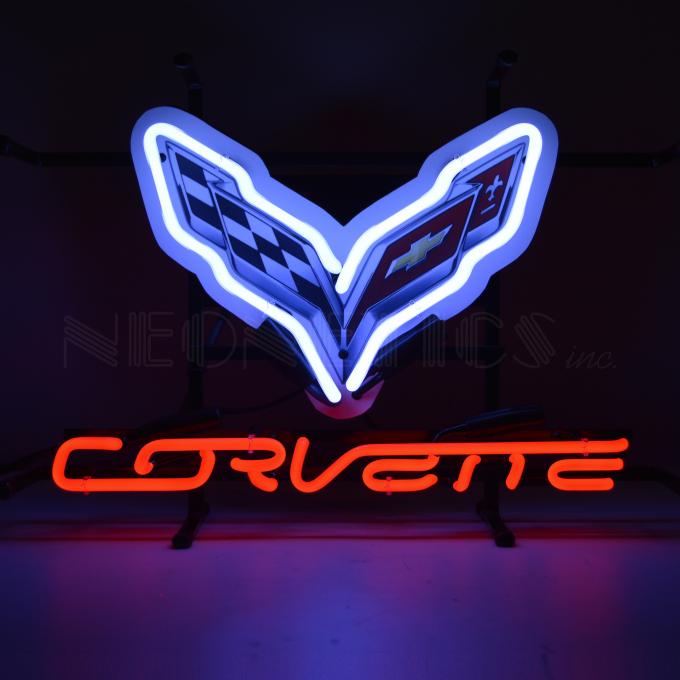 Neonetics Junior Size Neon Signs, Corvette C7 Junior Neon Sign