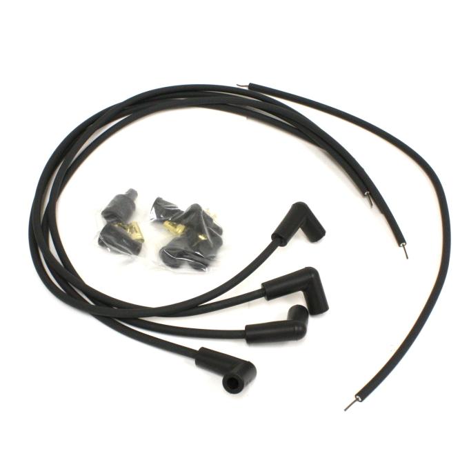 Pertronix Universal 7mm "Stock-Look" Spark Plug Wire Set, 4 Cylinders, 90&deg; Spark Plug Boot Angle, 180&deg; Distributor Boot Angle 704190