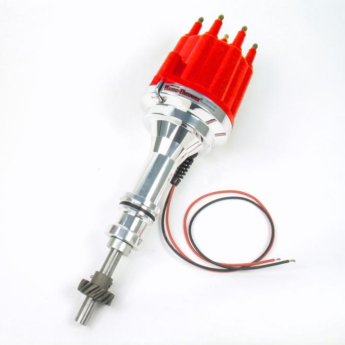 Pertronix Billet Distributor for Ford 351C Engines (Ignitor III) with Mechanical Advance, Red / Male D7132811