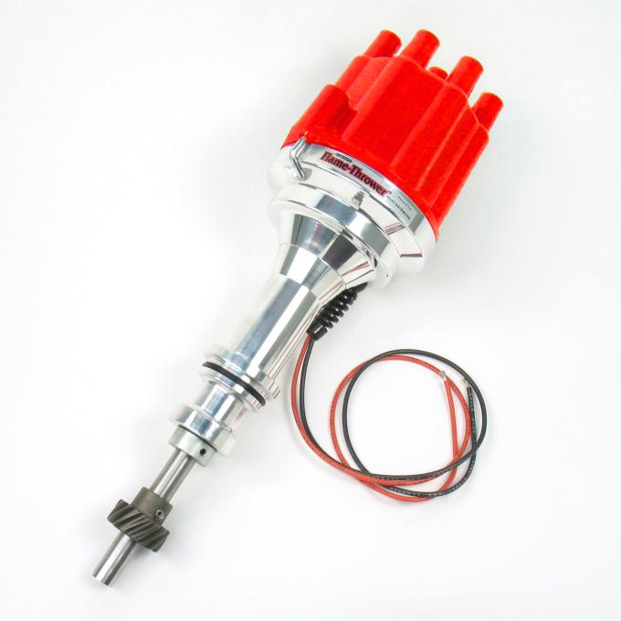 Pertronix Billet Distributor for Ford Small Block Engines (Ignitor II) with Mechanical Advance, Red / Female D130801