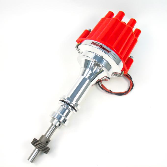 Pertronix Marine Billet Distributor for Ford 351C Engines (Ignitor II), Red Cap Color D232801