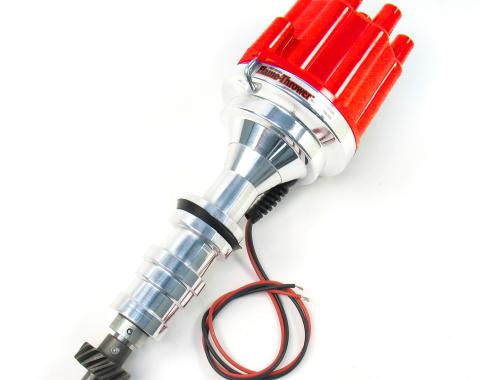 Pertronix Billet Distributor for Ford FE 352-428 Engines (Ignitor III) with Mechanical Advance, Red / Female D7133801