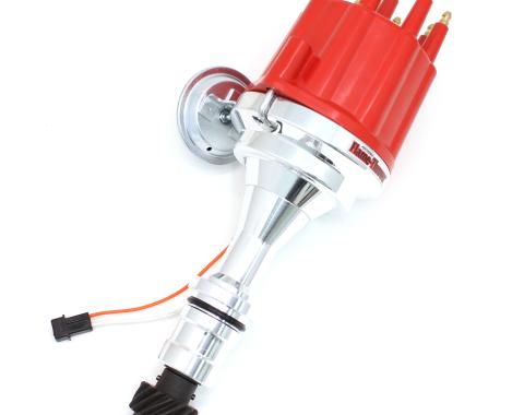 Pertronix Magnetic Pickup Billet Distributor for Oldsmobile 260-455 Engines, Red Cap Color D310711