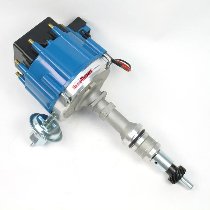 Pertronix Street Strip HEI Distributor for Ford Small Block Engines, HEI III Module with Multi Spark & Adjustable Digital Rev Limiter / Blue Cap D71352