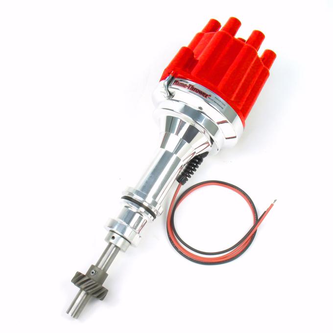Pertronix Billet Distributor for Ford 351C Engines (Ignitor III) with Mechanical Advance, Red / Female D7132801