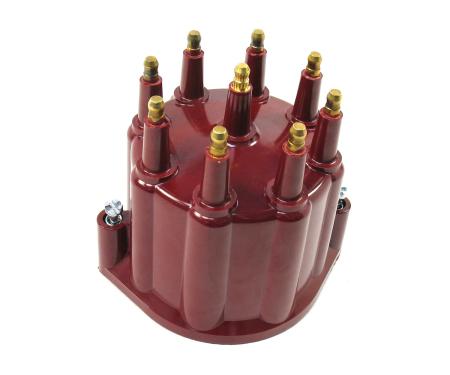 Pertronix Replacement Distributor Cap for 8 Cylinder Automotive Billet Distributors, Red / Male (Service Part Only) D650711