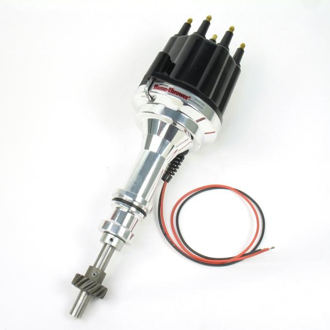 Pertronix Billet Distributor for Ford 351C Engines (Ignitor III) with Mechanical Advance, Black / Male D7132810