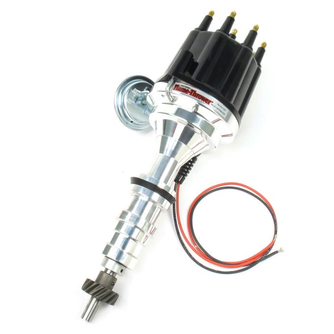 Pertronix Billet Distributor for Ford FE 352-428 Engines (Ignitor III) with Vacuum / Mechanical Advance, Black / Male D7133710