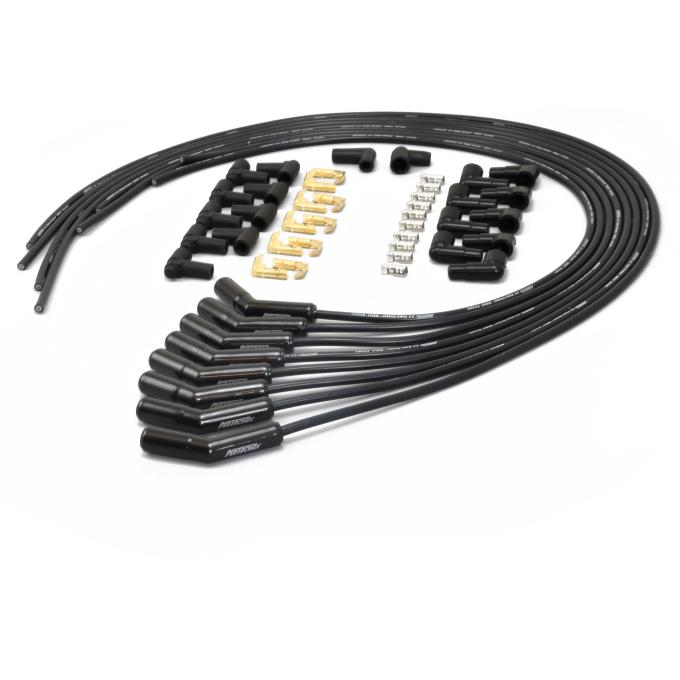 Pertronix Universal 8mm MAGx2 Black Ceramic Boot Spark Plug Wire Set, 135&deg; Spark Plug Boot Angle 828215HT