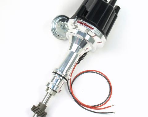 Pertronix Billet Distributor for Ford 351C Engines (Ignitor II) with Vacuum / Mechanical Advance, Black / Female D132700