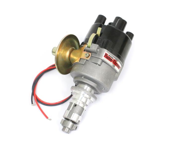 Pertronix Stock Look Distributor for British A+ 4 Cylinder Engines, Ignitor III with Multi Spark & Adjustable Digital Rev Limiter, Vacuum / Mechanical Advance / Top Exit Cap D7174218