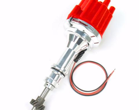 Pertronix Billet Distributor for Ford 351C Engines (Ignitor III) with Mechanical Advance, Red / Female D7132801