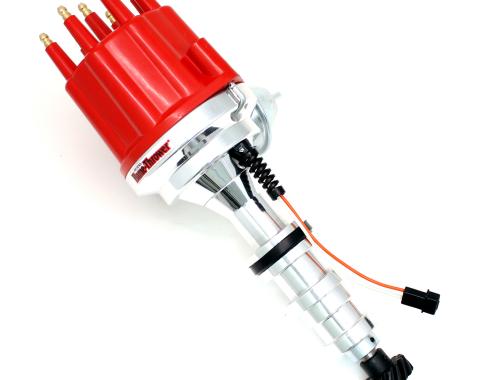 Pertronix Magnetic Pickup Billet Distributor for Ford 332-428 Engines, Red Cap Color D333711