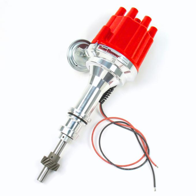 Pertronix Billet Distributor for Ford Small Block Engines (Ignitor II) with Vacuum / Mechanical Advance, Red / Female D130701