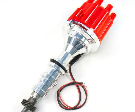 Pertronix Billet Distributor for Ford 352-428 Engines (Ignitor II) with Mechanical Advance, Red / Female D133801
