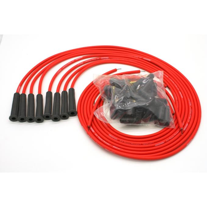Pertronix Universal 8 Cylinder 8mm MAGx2 Spark Plug Wire Set, Red , 180&deg; Spark Plug Boot Angle, 90&deg; Distributor Boot Angle 808480