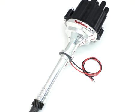 Pertronix Marine Billet Distributor for Chevrolet Small Block/Big Block Reverse Rotation Engines (Ignitor II), Black Cap Color D209800