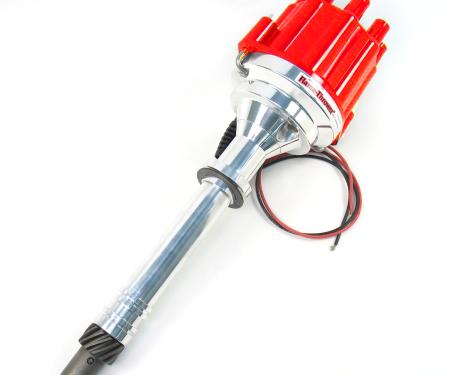 Pertronix Marine Billet Distributor for Chevrolet Small Block/Big Block Engines (Ignitor II), Red / Female D200801
