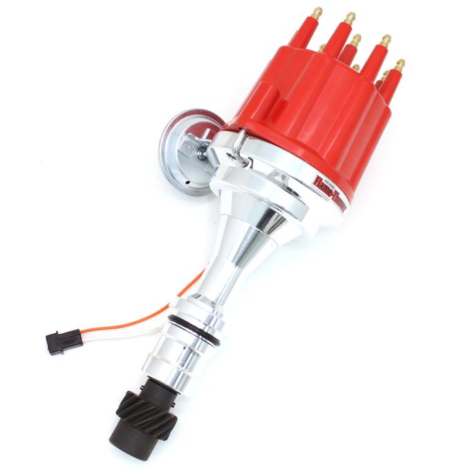 Pertronix Magnetic Pickup Billet Distributor for Oldsmobile 260-455 Engines, Red Cap Color D310711