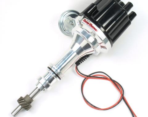 Pertronix Billet Distributor for Ford 351W Engines (Ignitor II) with Vacuum / Mechanical Advance, Black / Female D131700