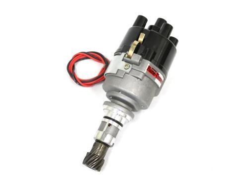 Pertronix Stock Look Distributor for Ford X-Flow 4 Cylinder Engines (Ignitor III) with Vacuum / Mechanical Advance, Top Exit / 12V Negative D7190600