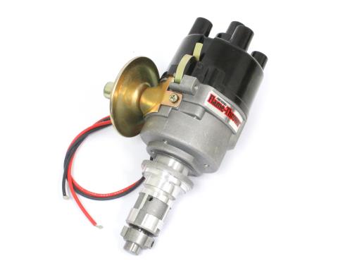 Pertronix Stock Look Distributor for British A+ 4 Cylinder Engines, Ignitor III with Multi Spark & Adjustable Digital Rev Limiter, Vacuum / Mechanical Advance / Top Exit Cap D7174218