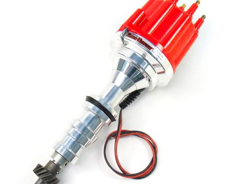 Pertronix Billet Distributor for Ford FE 352-428 Engines (Ignitor III) with Mechanical Advance, Red / Male D7133811