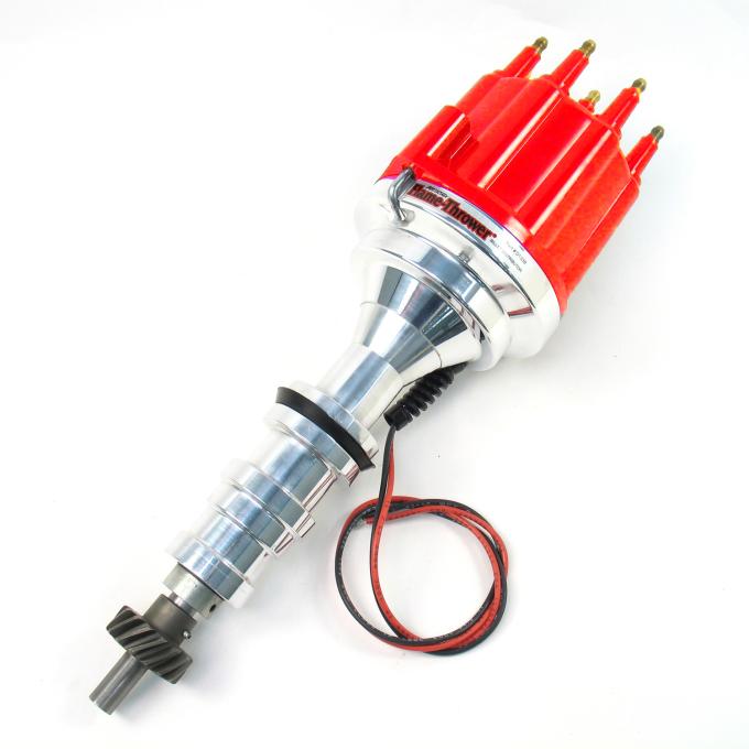 Pertronix Billet Distributor for Ford FE 352-428 Engines (Ignitor III) with Mechanical Advance, Red / Male D7133811