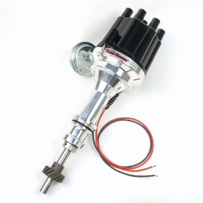 Pertronix Billet Distributor for Ford 351C Engines (Ignitor II) with Vacuum / Mechanical Advance, Black / Female D132700
