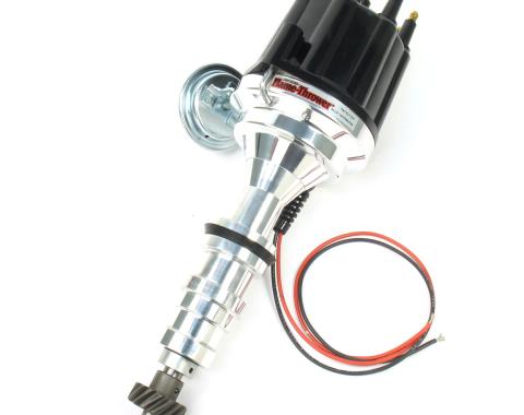 Pertronix Billet Distributor for Ford 352-428 Engines (Ignitor II) with Vacuum / Mechanical Advance, Black / Male D133710