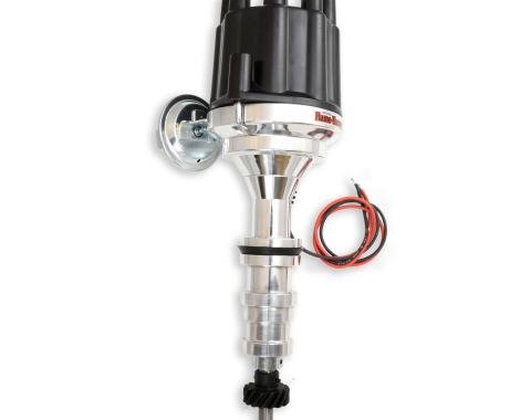 Pertronix Billet Distributor for Ford 352-428 Engines (Ignitor II) with Vacuum / Mechanical Advance, Black / Female D133700