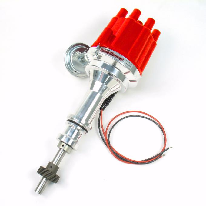 Pertronix Billet Distributor for Ford 351C Engines (Ignitor III) with Vacuum / Mechanical Advance, Red / Female D7132701