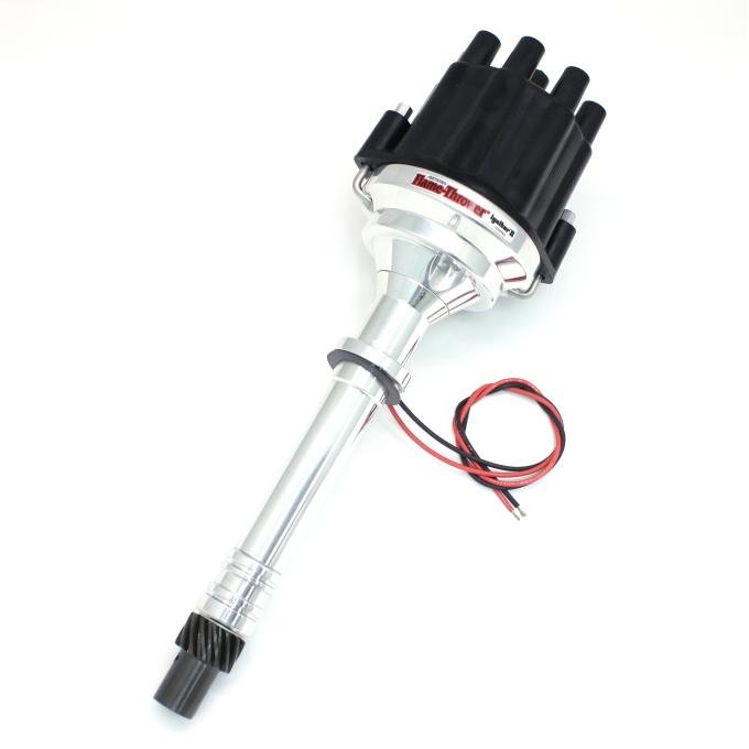 Pertronix Marine Billet Distributor for Chevrolet Small Block/Big Block Reverse Rotation Engines (Ignitor II), Black Cap Color D209800