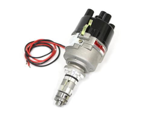 Pertronix Stock Look 45D4 Distributor for British 4 Cylinder Engines (Ignitor III) with Mechanical Advance, Top Exit / 12V Negative D7170600