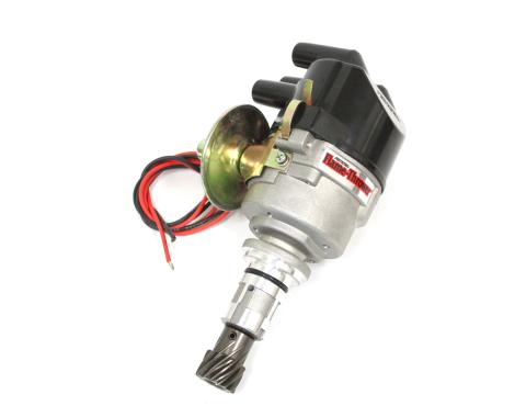 Pertronix Stock Look Distributor for Ford X-Flow 4 Cylinder Engines (Ignitor III) with Vacuum / Mechanical Advance, Side Exit / 12V Negative D7190609