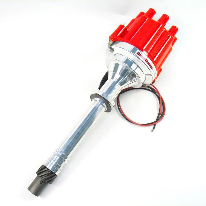 Pertronix Marine Billet Distributor for Chevrolet Small Block/Big Block Engines (Ignitor II), Red / Female D200801