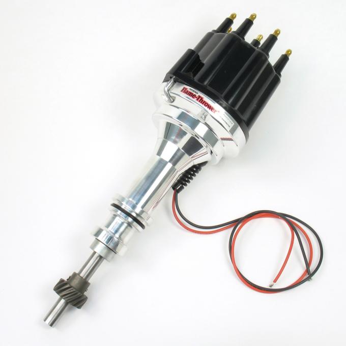 Pertronix Billet Distributor for Ford 351W Engines (Ignitor II) with Mechanical Advance, Black / Male D131810